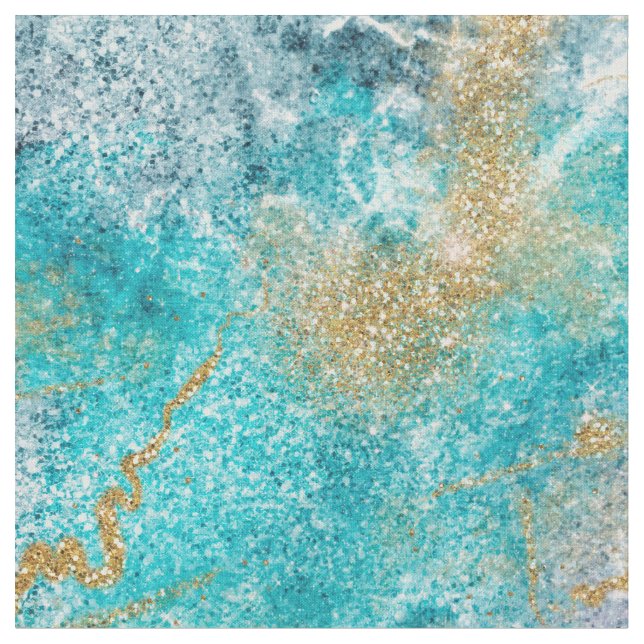 Tela Pintura de mármol de oro azul  (De cerca)