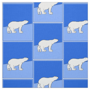 Tela Pintura de oso polar y de cachorro - Arte de vida