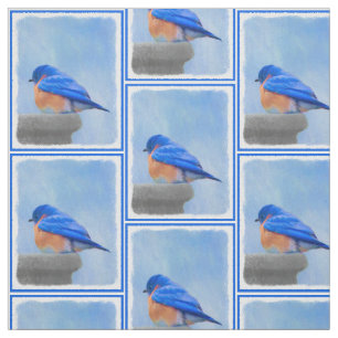 Tela Pintura de pájaro azul - Arte original de aves