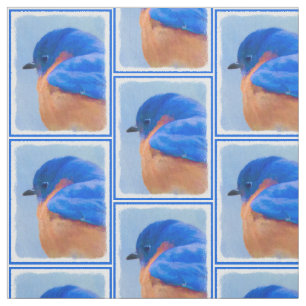 Tela Pintura de pájaro azul - Arte original de aves