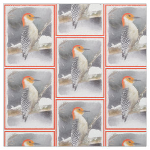 Tela Pintura de pájaro de madera roja