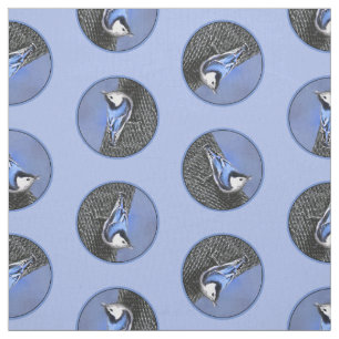 Tela Pintura de pájaro original con pajarita nupcial bl