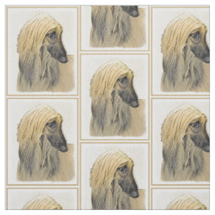 Tela Pintura de perro afgano - Arte de perro original l