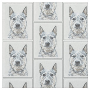 Tela Pintura de perro de ganado australiano - Arte orig