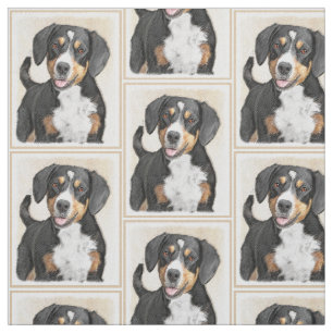 Tela Pintura de perro de la montaña Entlebucher - Arte
