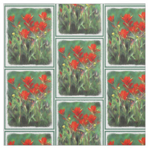 Tela Pintura de pincel indio - Arte de flores original