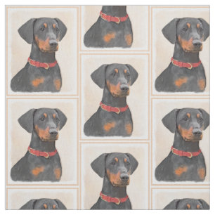 Tela Pintura de Pinscher original de arte animal