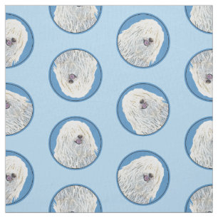 Tela Pintura de puli Crema Blanca Cute Original Perro A