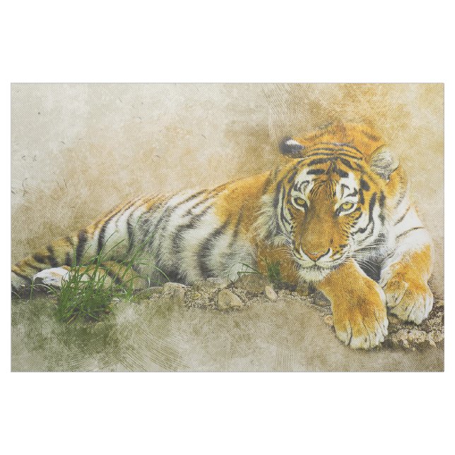 Tela Pintura de tigre (Yarda)