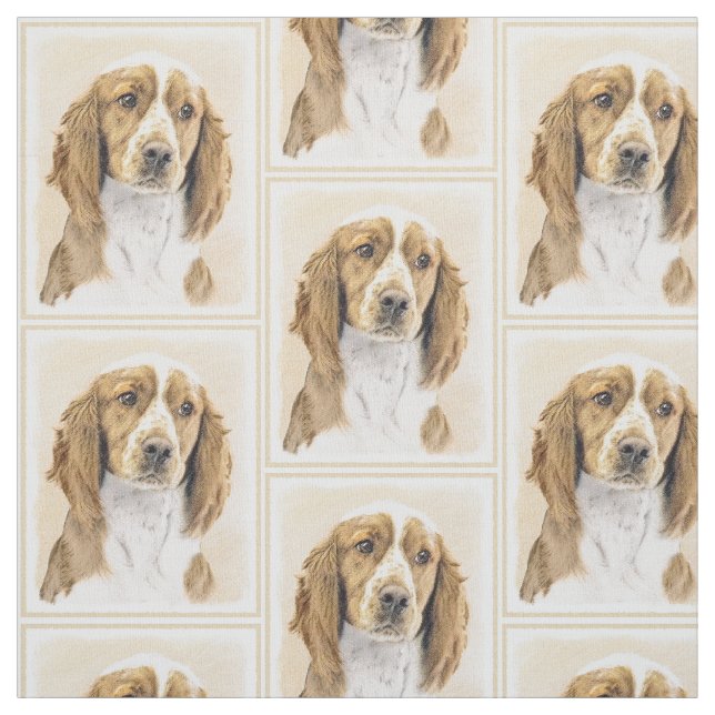 Tela Pintura de Welsh Springer Spaniel - Arte original  (Retal)
