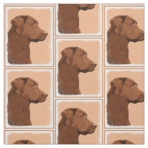 Tela Pintura del labrador retriever (chocolate) - arte