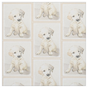 Tela Pintura del perrito del golden retriever - arte