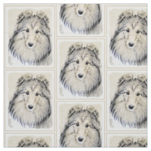 Tela Pintura del perro pastor de Shetland - arte