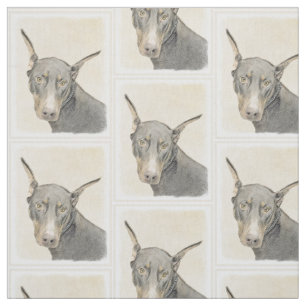 Tela Pintura Doberman Pinscher - Original Dog Art