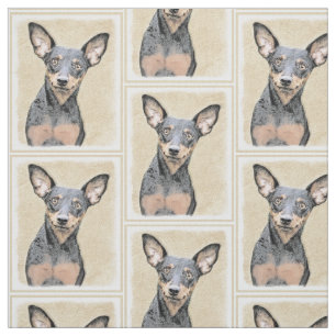 Tela Pintura en miniatura de Pinscher Cute arte origina
