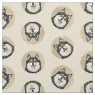 Tela Pintura finlandesa de Lapphund en negro y arte de 