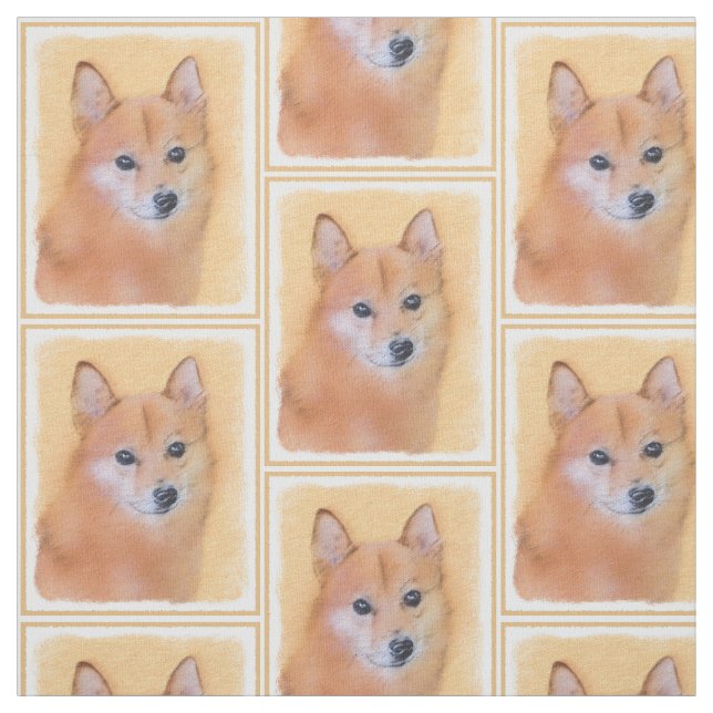 Tela Pintura finlandesa de Spitz - Arte de perro origin (Retal)