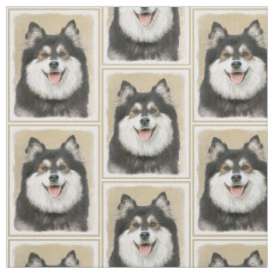 Tela Pintura finlandesa Lapphund - Arte original de per