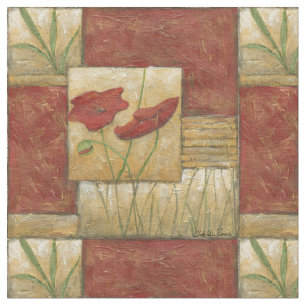 Tela Pintura floral con los movimientos visibles del