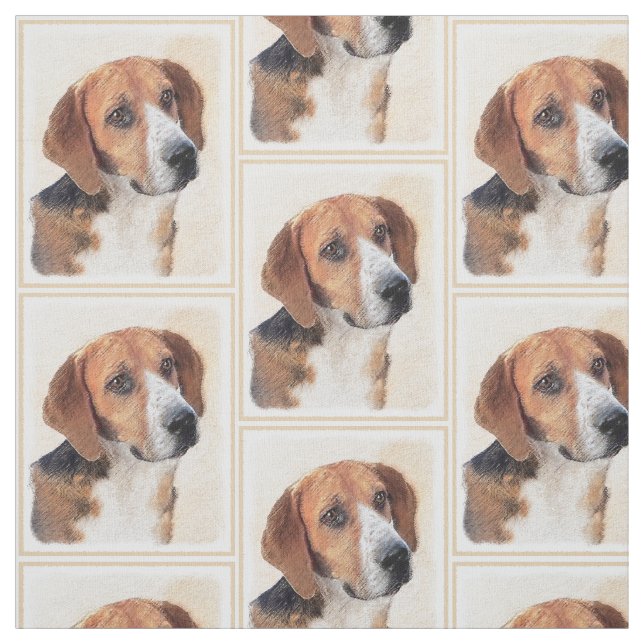 Tela Pintura Harrier - Arte Perro Original Cuto (Retal)
