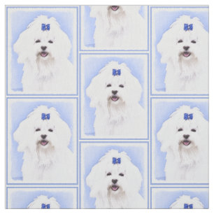 Tela Pintura maltesa - Arte de perro original muy lindo