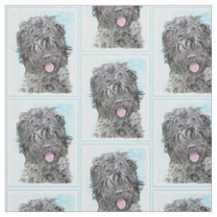 Tela Pintura negra del territorio ruso - Perro original