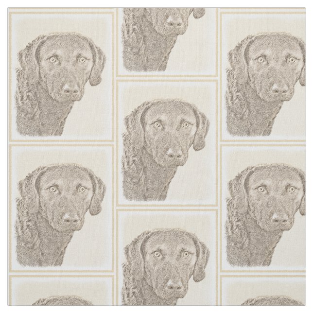 Tela Pintura original de perro de Chesapeake Bay (Retal)