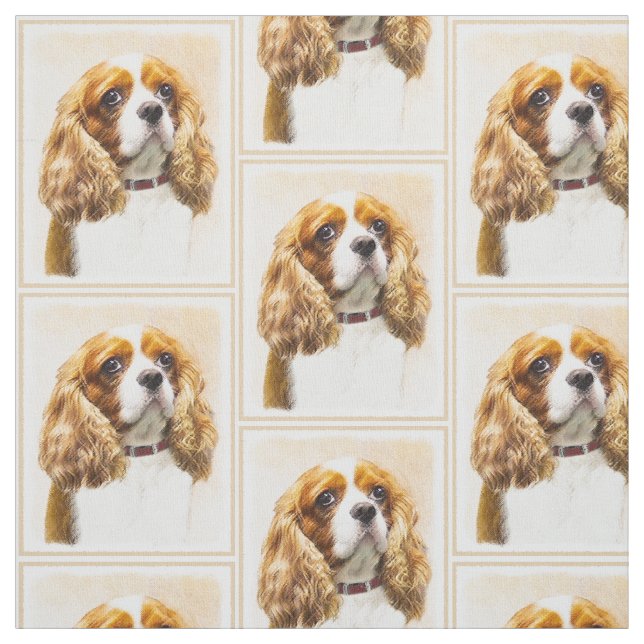 Tela Pintura original del Cavalier King Charles Spaniel (Retal)