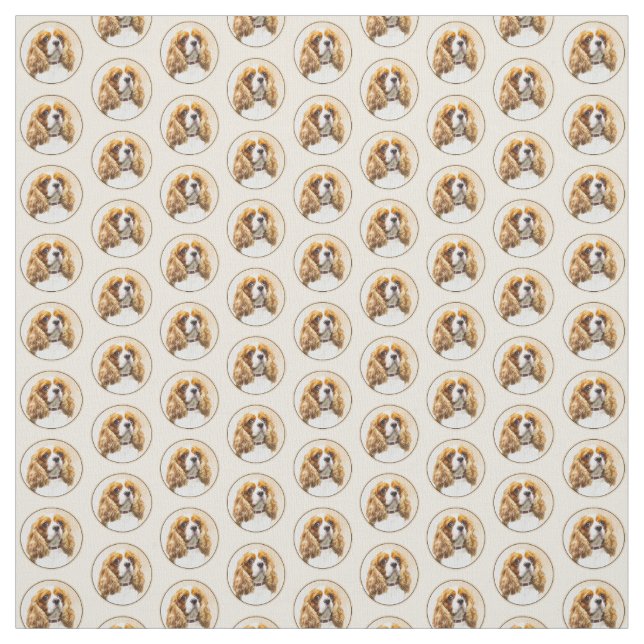 Tela Pintura original del Cavalier King Charles Spaniel (Retal)
