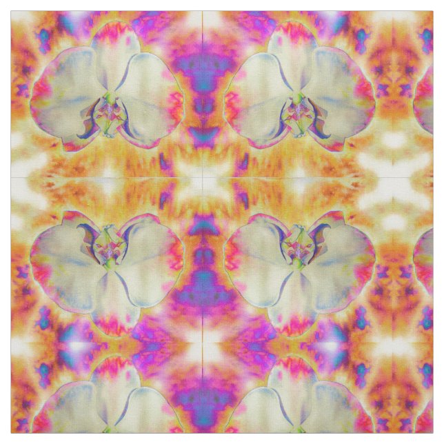 Tela Pintura orquídea abstracta románica (Retal)