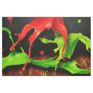 Tela Pintura roja verde