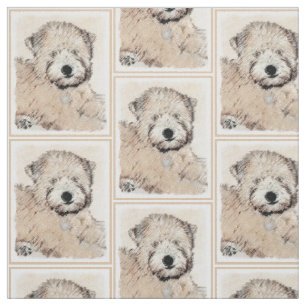 Tela Pintura Terrier de Ruedas Recubiertas Blancas Arte