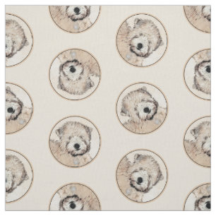 Tela Pintura Terrier de Ruedas Recubiertas Blancas Arte