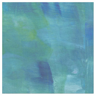 Tela Pintura verde azul abstracta moderna