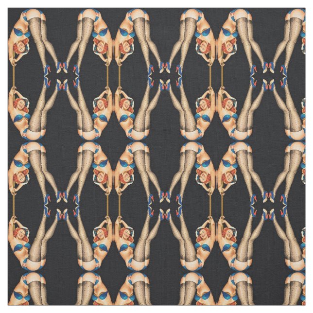 Tela Pinups de cosecha acrobática Thunder_Cove (Retal)
