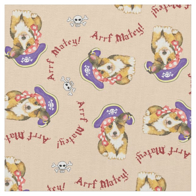 Tela Pirata de Pembroke Welsh Corgi (De cerca)