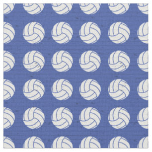 Tela Piso de madera de voleibol azul con estampado
