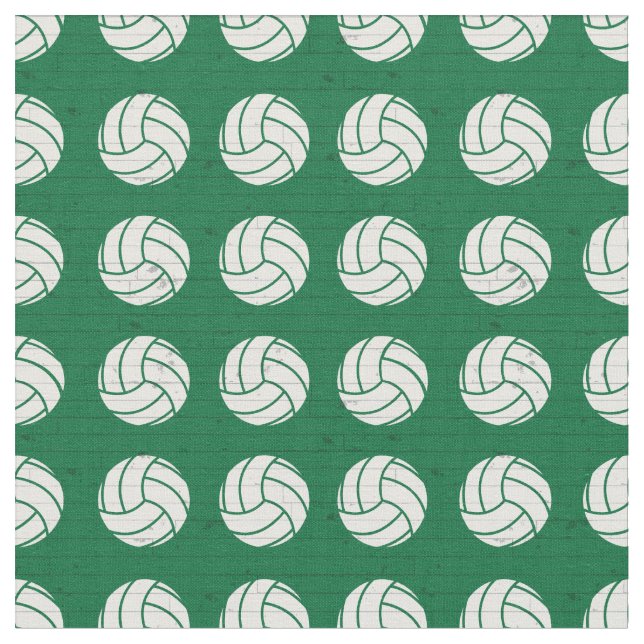 Tela Piso de madera de voleibol verde con patrón (De cerca)