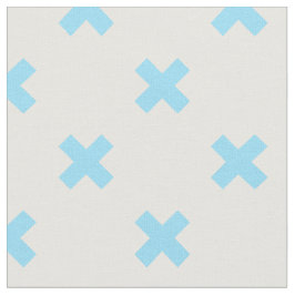 Tela Pisos cruzados de color azul sobre blanco