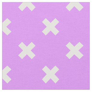 Tela Pisos de cruz blanca sobre lilac