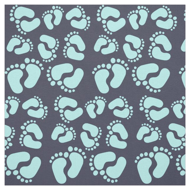 Tela Pistas improntas de pie bebé Füßchen de modelo de (Retal)