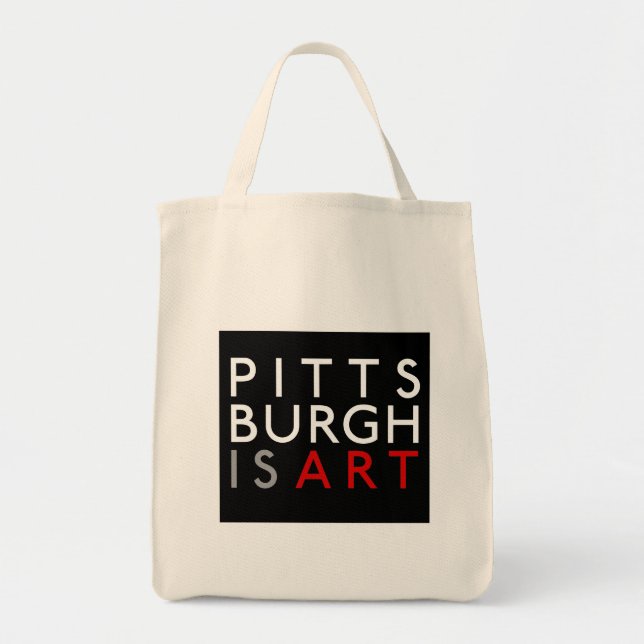 Tela Pittsburgh es bolso de ultramarinos reutilizable (Frente)