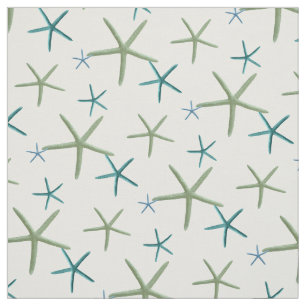 Tela PixDezines Estrella de mar/Menta/Verde azulado/Fon