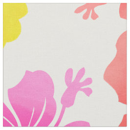 Tela PixDezines hibiscus acuático/rosa/verde/agua