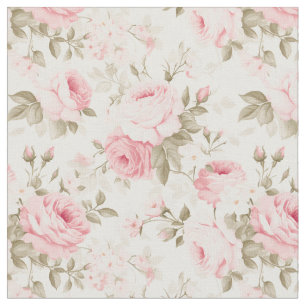 Tela PixDezines Vintage Victoria Rosas Rosadas 