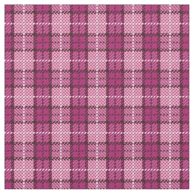 Tela Pixel Plaid_Magenta-Negro (De cerca)