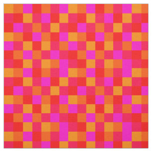Tela Píxel Rojo naranja Pink colores Pattern