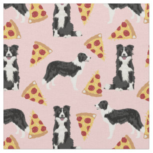 Tela Pizza de perro Collie fronterizo rosada