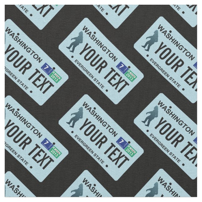 Tela Placa de licencia de Washington Sasquatch (De cerca)