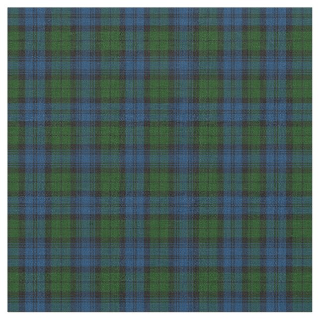 Tela Plaid Clan Campbell Military Tartan Green Black (De cerca)